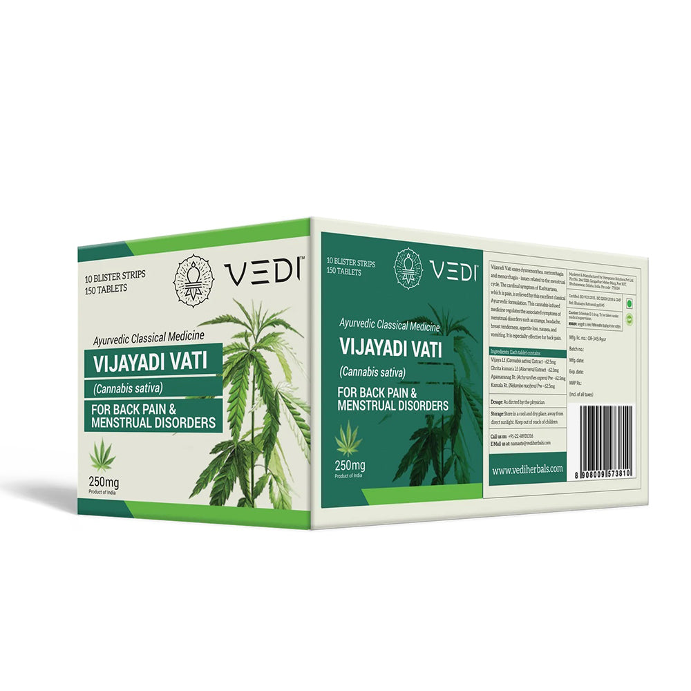 Relieve anxiety, depression, and menstrual discomfort with Vijayadi Vati.