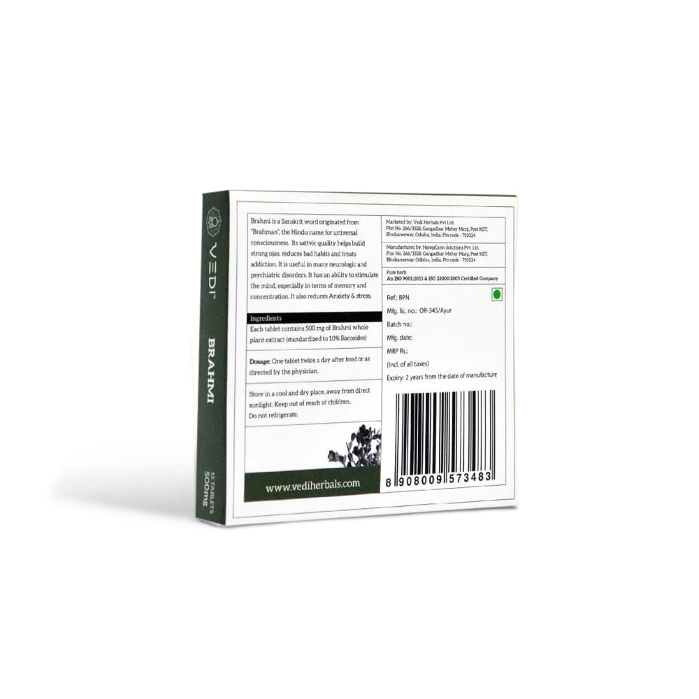 Reduce anxiety and stress levels naturally with Brahmi Tablet.