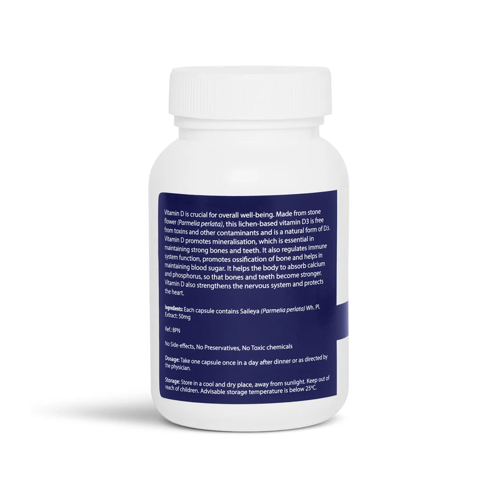 Purchase NVD3+ | 50000IU lichen-based Vitamin D3 supplement, promotes strong bones, teeth, and nervous system health, aids calcium absorption.