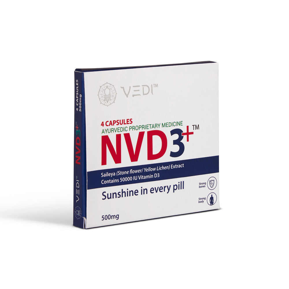 NVD3+ | 50000IU Natural Vitamin D3 supplement derived from lichen (Parmelia perlata), supports bone health, immune function, and heart protection.