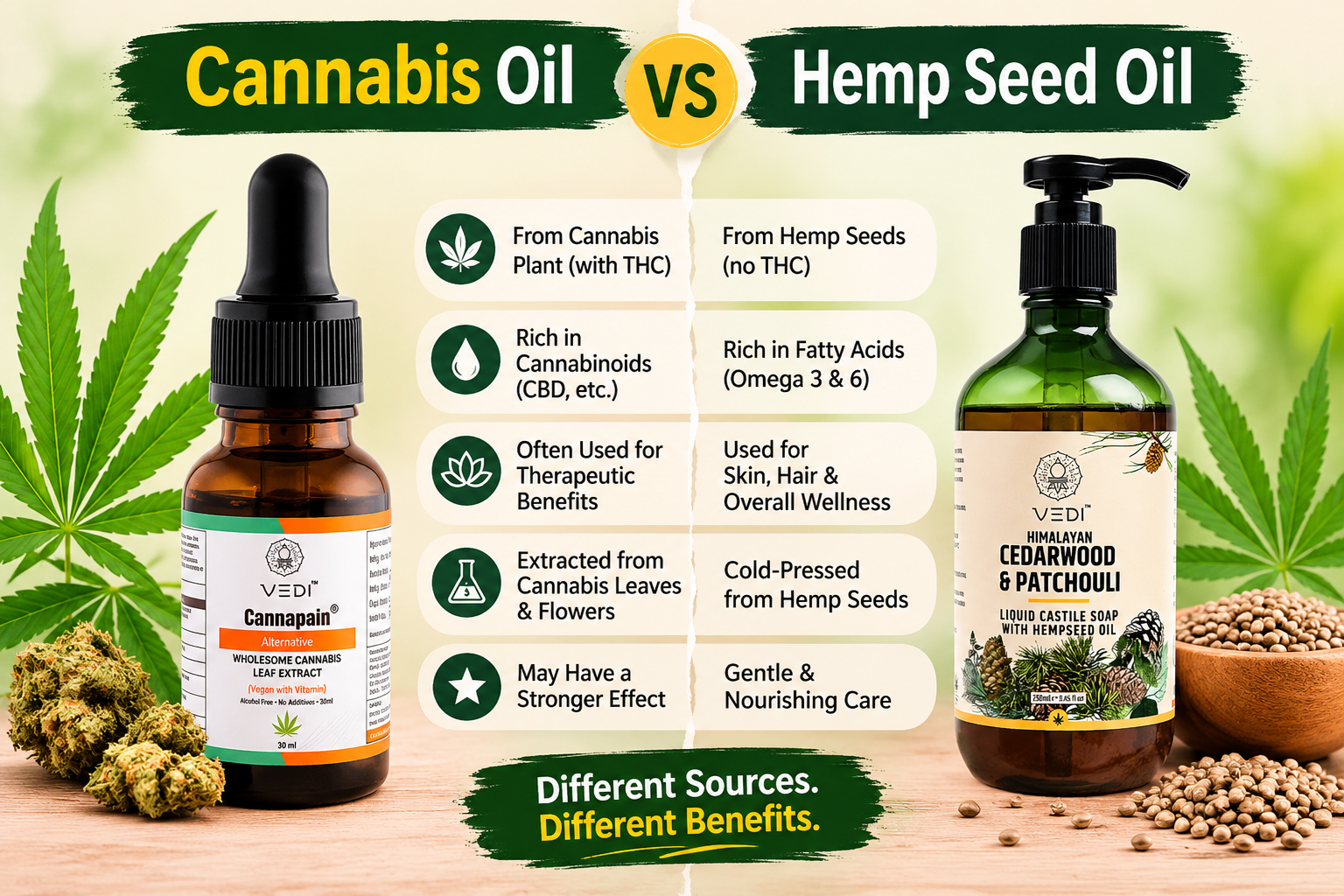 Cannabis Oil vs Hemp Seed Oil
