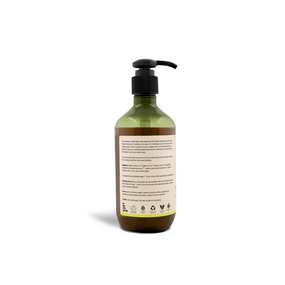 Hempseed Oil Lavender Liquid Castile Soap - Vegan skincare, moisturizing and anti-inflammatory properties.