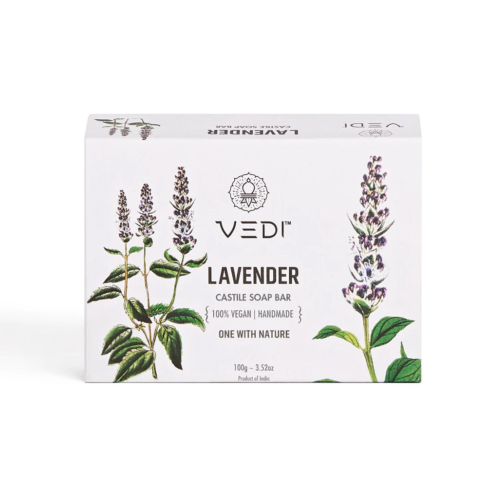  Lavender Bar Soap with Hempseed Oil - Cleanses and moisturizes skin, ideal for atopic dermatitis, eczema, and acne.