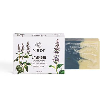 Lavender Organic Castile Soap - Vegan soap free from parabens, alcohol, detergents, and synthetic fragrances.