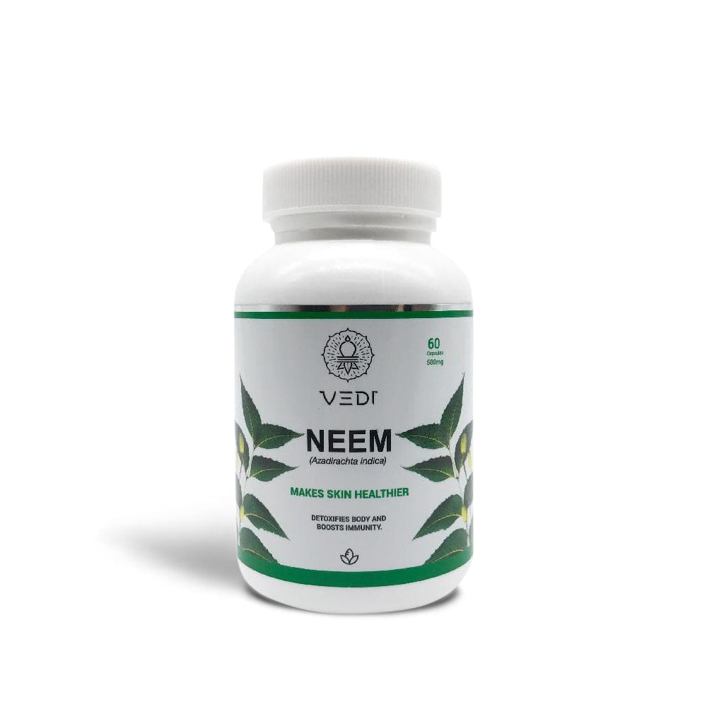 Neem Capsules - Effective Ayurvedic Treatment for Skin Conditions and Parasite Cleansing