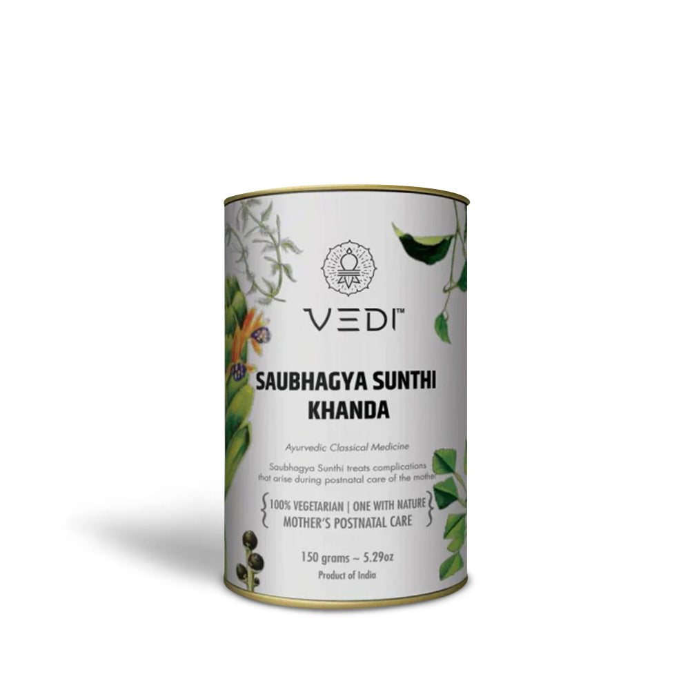 Saubhagyasunthi Khanda - Ayurvedic postnatal care tonic with ginger as main ingredient, prevents post-delivery complications, improves digestion, and enhances milk production.