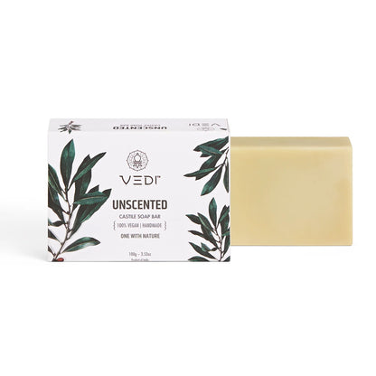 Unscented Soap Bar - Organic and vegan, gentle formulation for sensitive skin, free from synthetic fragrances.