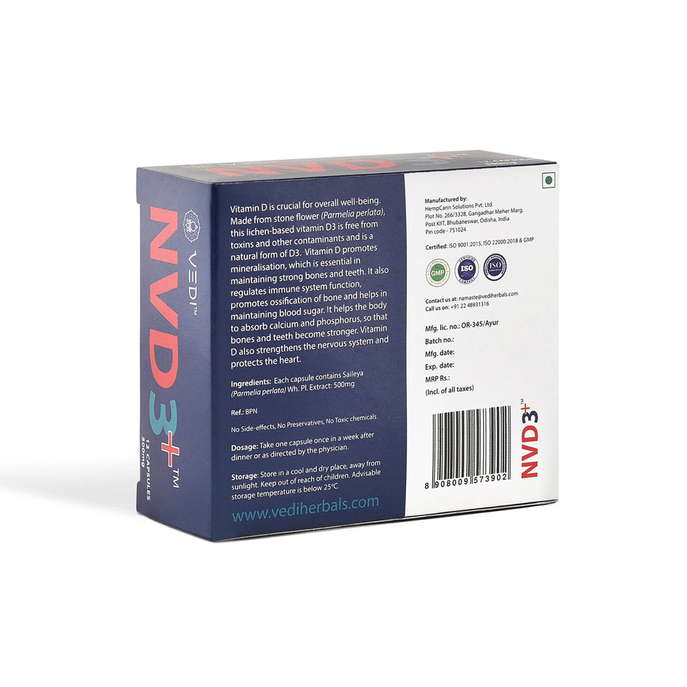 Order NVD3+ | 50000IU natural Vitamin D3 online, essential for mineralization, immune regulation, and maintaining blood sugar levels.